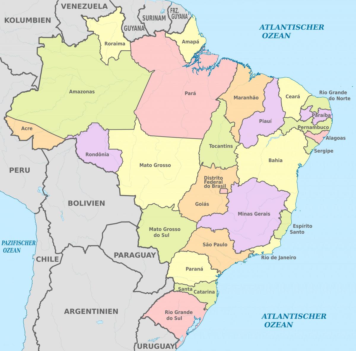 карта штата Бразилия